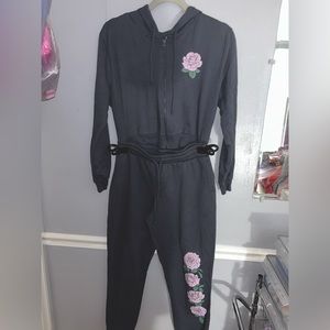 Rose matching jacket and pants set